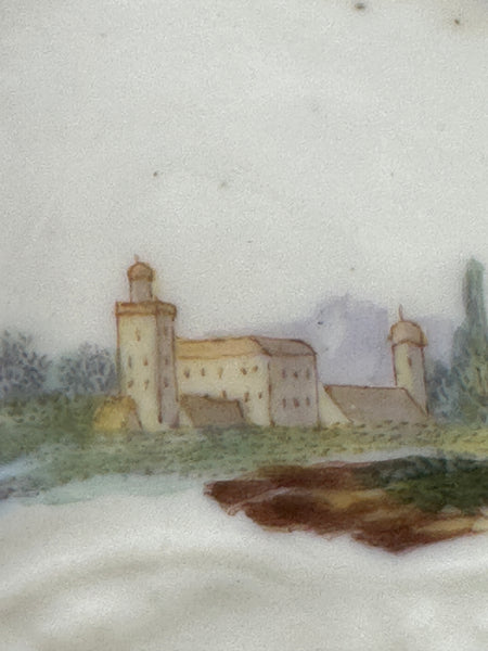 Double Snuff Box. European Porcelain. Landscape Scenes. 19th Century