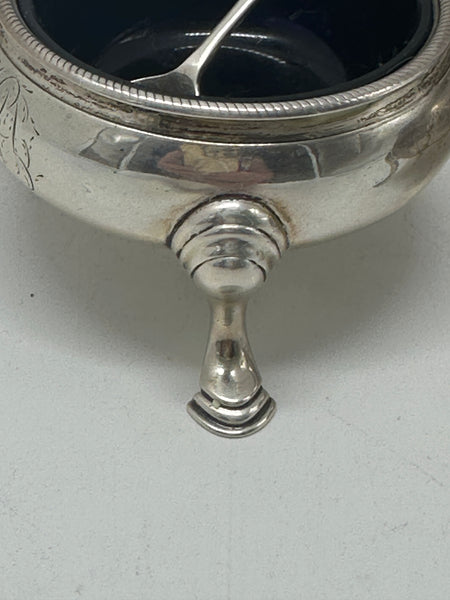 Pair Salt Cellars Georgian Period English Sterling Silver. London 1754.