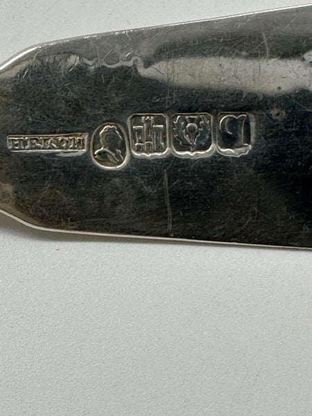 Pair Repousse Spoons. Scottish Sterling. Edinburgh 1822 Hallmarks. John Heron.