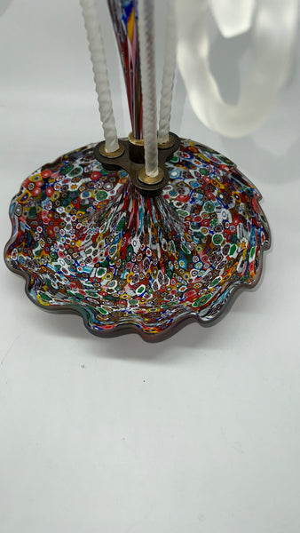 Italian Murano Milliefiori Glass Epergne. 20th Century. 11.5" H
