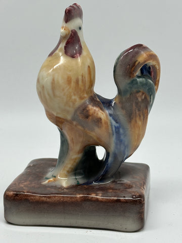 Rookwood Polychrome Rooster. #6030. Circa 1900. 5 1/4" Height
