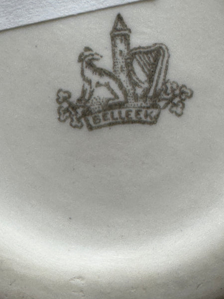Tea Set. Irish Belleek 1st Black Mark (1863-1891). Tridacna Pattern.