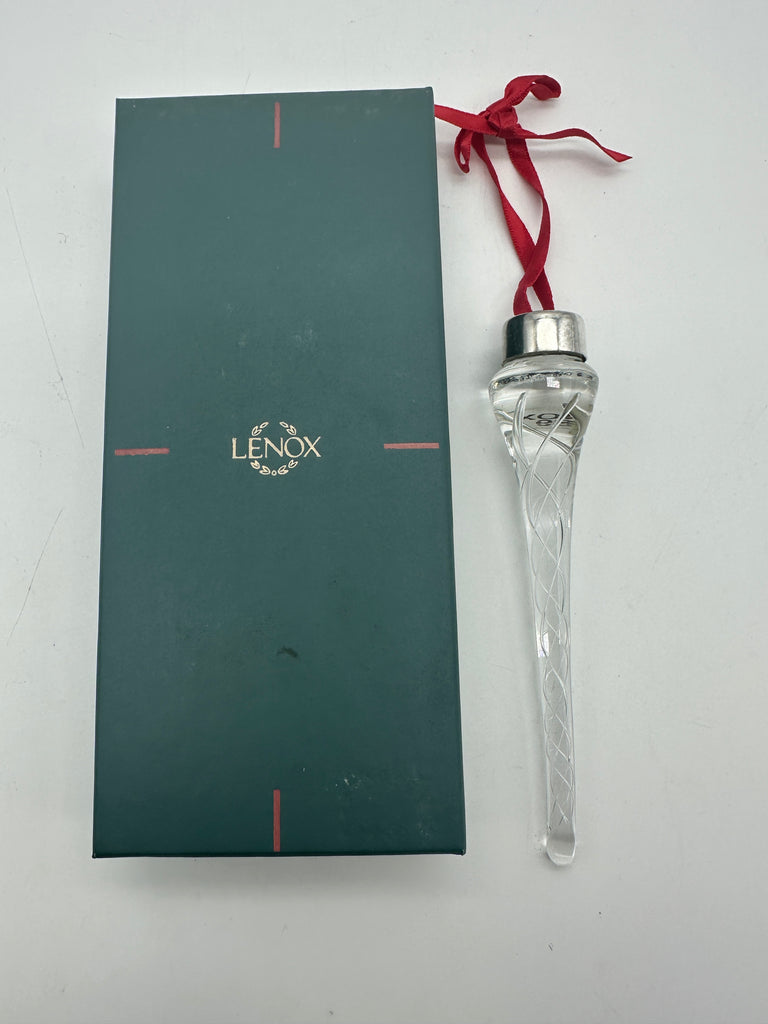 Lenox Crystal Icicle Christmas Ornament. 5 5/8" Length. Original Box. 1989
