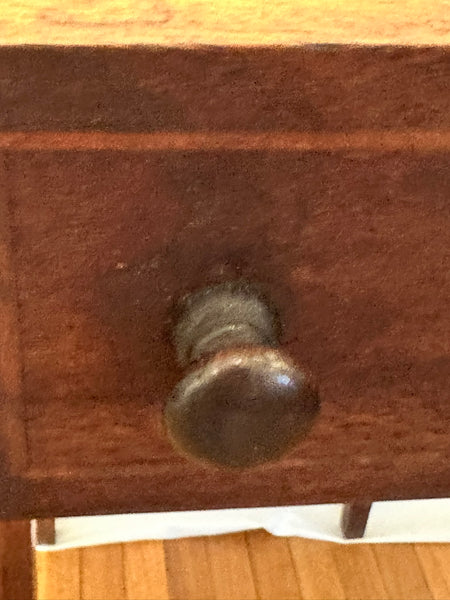 Game Side Table. Inlaid Chessboard. Two Drawers with Wood Pulls. 15" x 15" x 32"