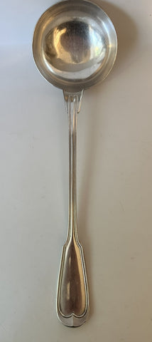Soup Ladle. Christofle French Silverplate. Chinon Pattern. 14" length. No Mono