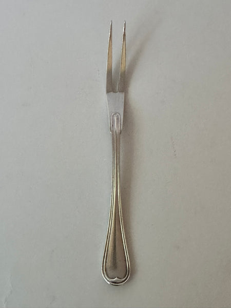 Horsd'oeuvre or Snail Fork Two Tine. Christofle Silverplate. 6". No Monogram