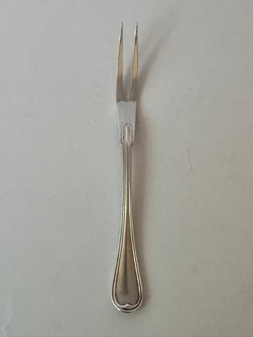Horsd'oeuvre or Snail Fork Two Tine. Christofle Silverplate. 6". No Monogram