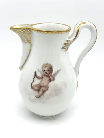 Cream or Milk Pitcher. Royal Copenhagen. Mark From 1870-1890 Cherub. 5 1/2"