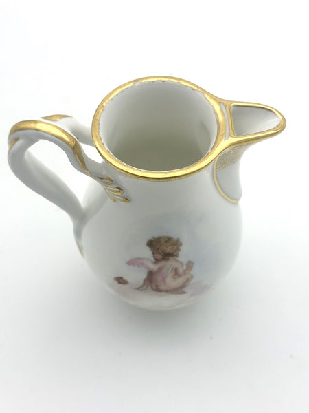 Cream or Milk Pitcher. Royal Copenhagen. Mark From 1870-1890 Cherub. 5 1/2"