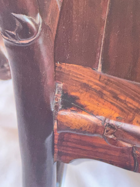 Pair Side Chairs. Chinese Rosewood. Grapevine and Bamboo Design. Qing.