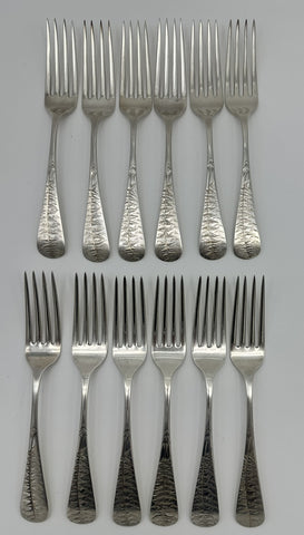 12 Dinner Forks. American Sterling Silver. W.M. Wilson & Son Philadelphia Fern