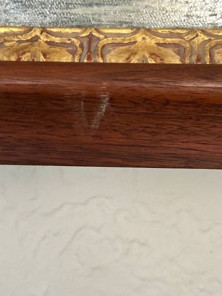 Oil Painting on Canvas. Ducks in Pond with Water Lily Flowers. 19.5" H x 29.5" W