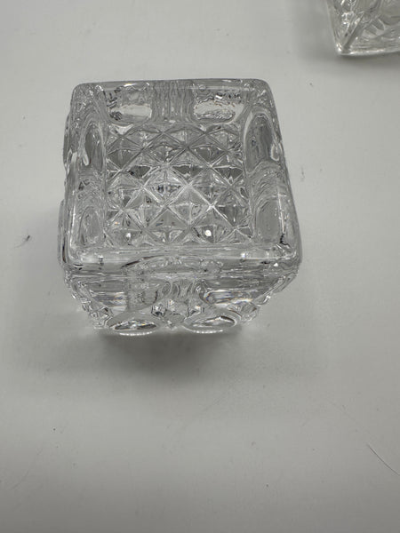 Six Piece Val St Lambert Glass Table Centerpiece. Original Box. 20th Century