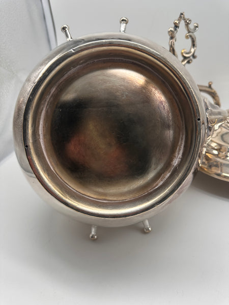 Victorian Silverplate Kettle on Stand. Ornate Floral.