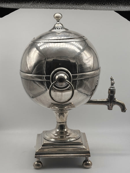 Tea Urn. English Sheffield Silverplate over Copper. 19th Century. 17" Height