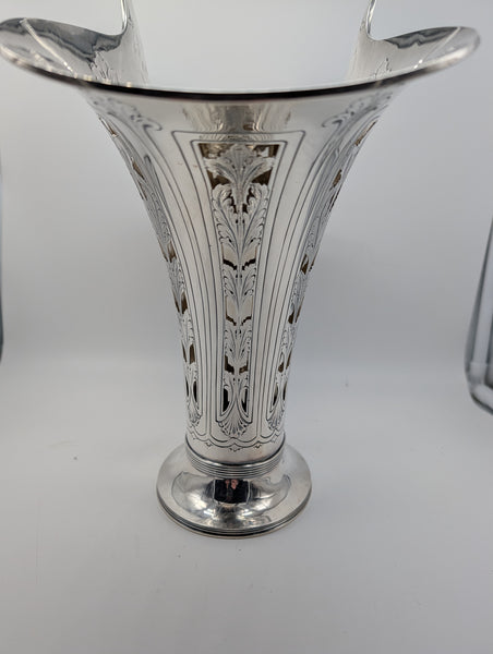 Large Tiffany & Co. Sterling Silver Flower Basket with Liner. 17 1/2" H