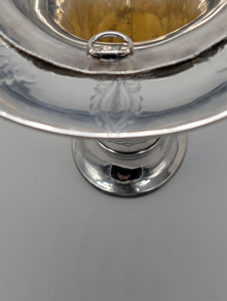 Large Tiffany & Co. Sterling Silver Flower Basket with Liner. 17 1/2" H