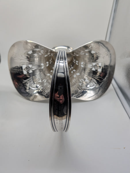 Large Tiffany & Co. Sterling Silver Flower Basket with Liner. 17 1/2" H