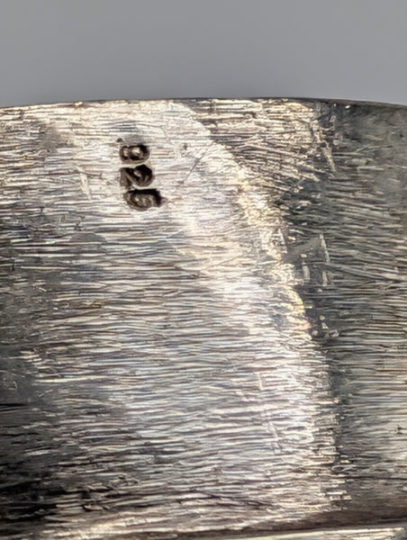 Cylinder Document Box Large Scroll Holder on Stands. India 925 Silver. 17 1/2"