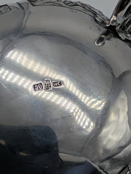 Chinese Export Silver Pierced Dragon Bowl. WC Maker Mark. Circa 1890