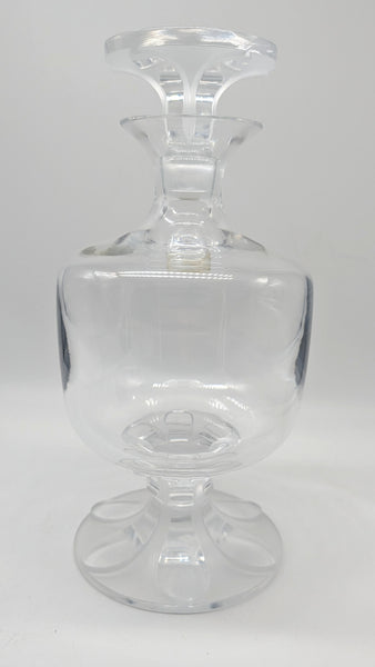 Decanter. Lalique French Glass. Valencay Pattern Clear and Frosted. 10 1/4"
