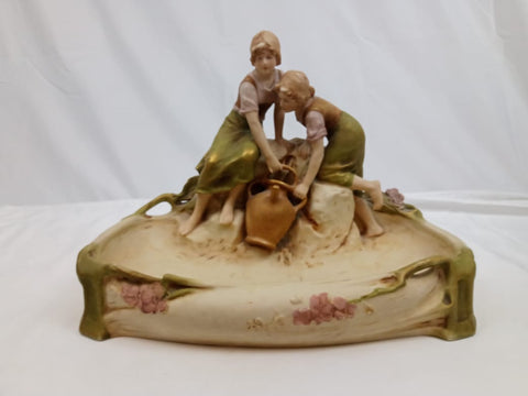 Royal Dux Art Nouveau Figurine of Women at a Well.