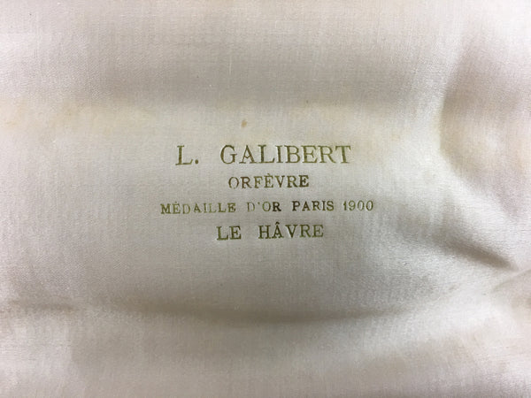 19th Century French Silver Ice Tongs and Ladle Cased Set