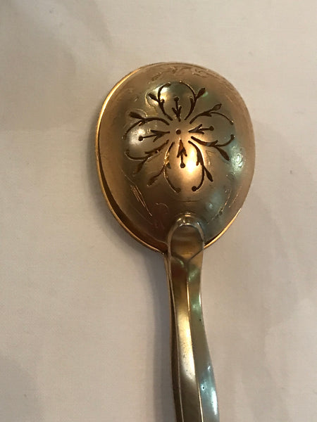 19th Century French Silver Ice Tongs and Ladle Cased Set