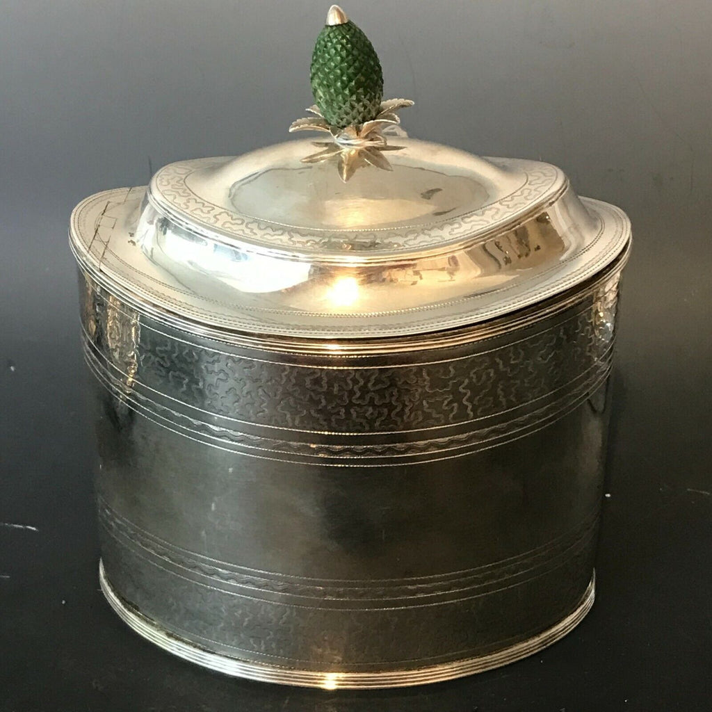 Georgian Sterling Silver Tea Caddy Box. London 1794. Solomon Houghan.