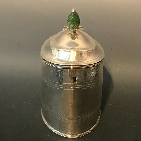 Georgian Sterling Silver Tea Caddy Box. London 1794. Solomon Houghan.