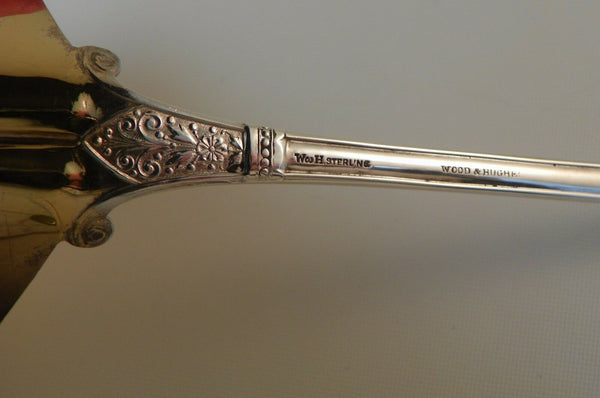 Large Sterling Silver Soup Ladle. Wood & Hughes Murillo Pattern (1875)