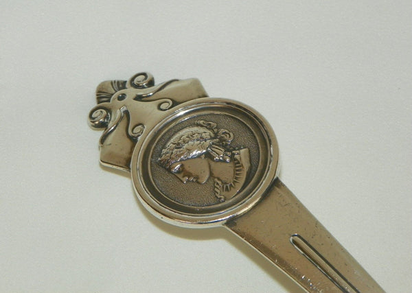 Large Gorham Sterling Silver Soup Ladle Medallion Pattern. Circa 1864.