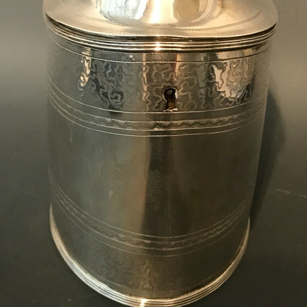 Georgian Sterling Silver Tea Caddy Box. London 1794. Solomon Houghan.
