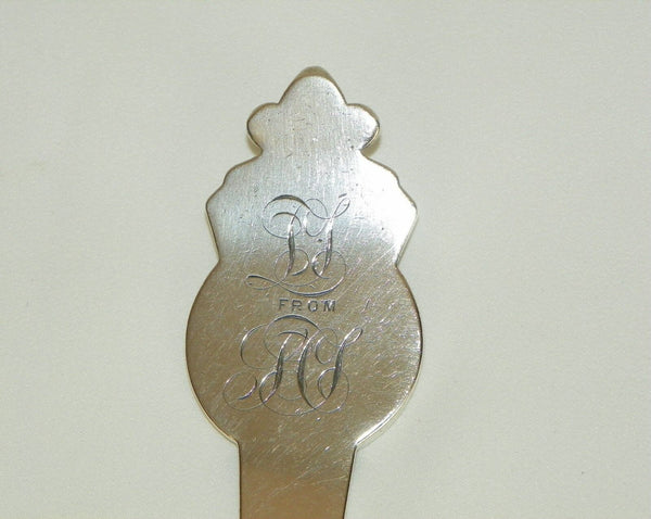 Large Gorham Sterling Silver Soup Ladle Medallion Pattern. Circa 1864.